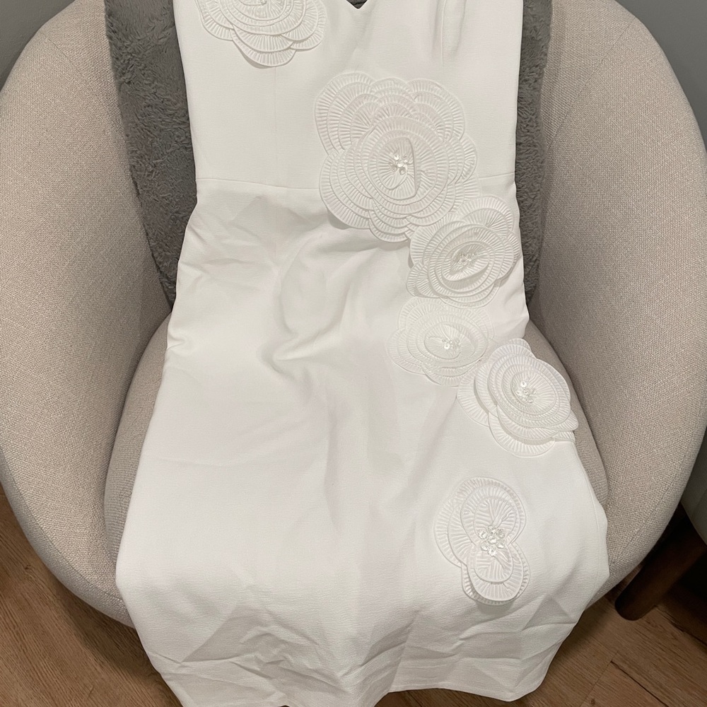 Anthropologie Kaia Strapless Midi Dress with Floral Detail - Picture 2 of 6